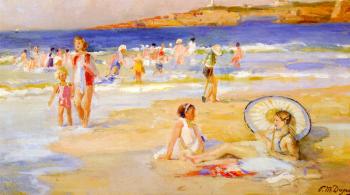 Paul Michel Dupuy : Beach At Biarritz